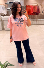 Rosy Dusk Embellished T-Shirt