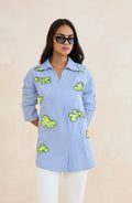 Lime Drift Blue Striped Shirt