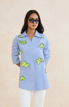 Lime Drift Blue Striped Shirt