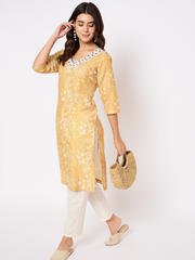 Printed Pearl Work Kurta