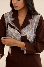Mocha Muse Embroidered Shirt