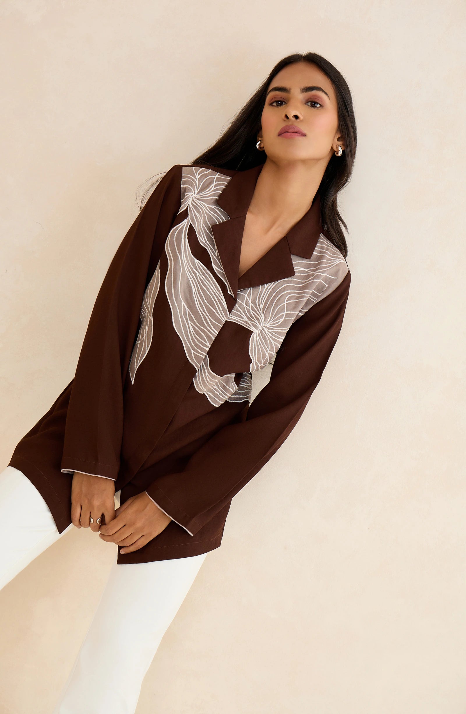 Mocha Muse Embroidered Shirt