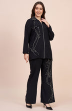 Black Co-ord Set with Zari Thread & Bead Embroidery