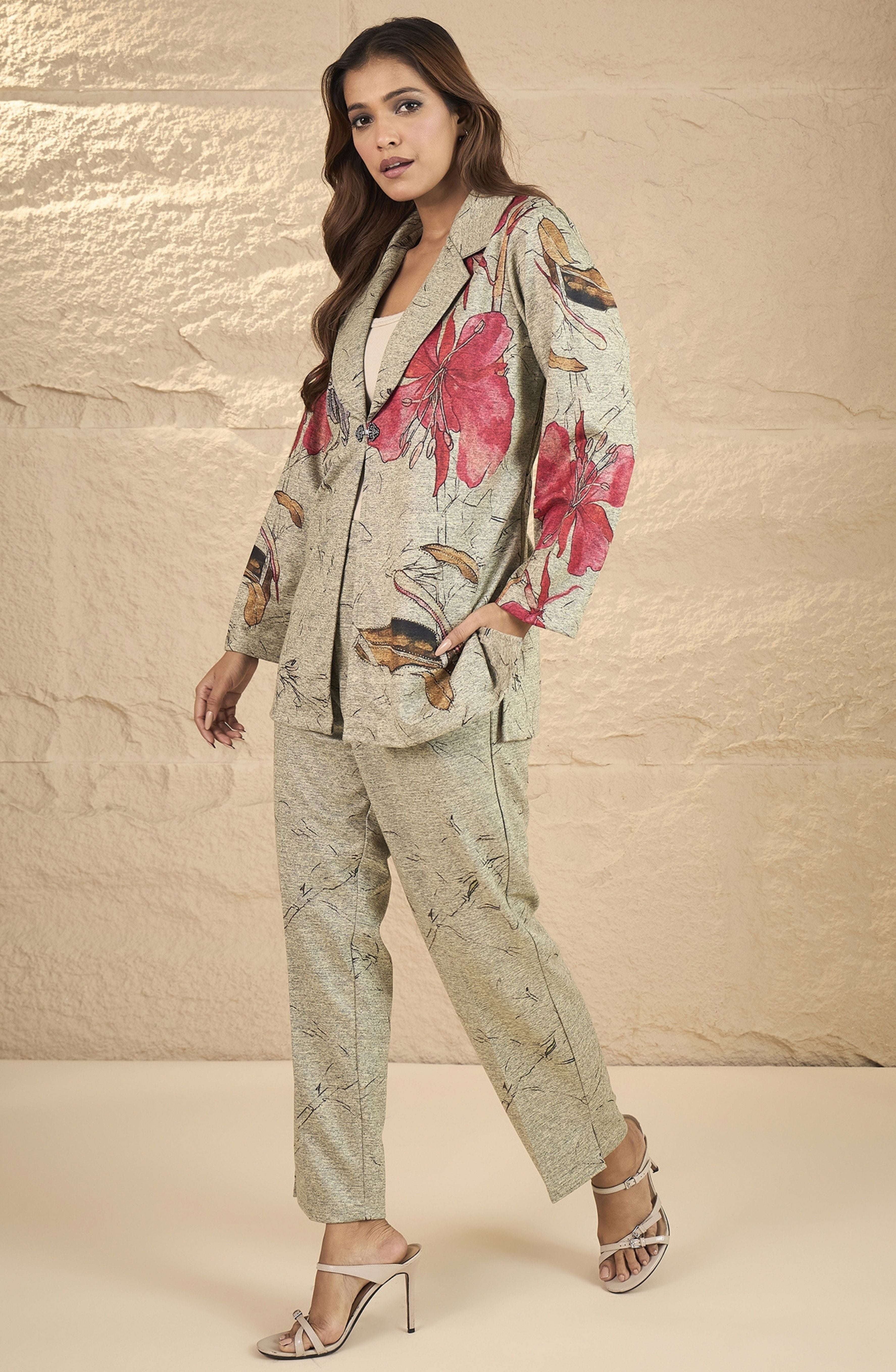 Woolen Floral Co-ord Set