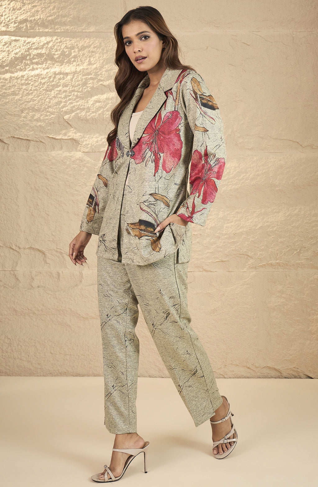 Woolen Floral Co-ord Set