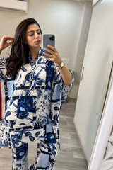 Blue Floral Printed Co-Ord Set