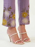 Purple Sunflower Embroidered Co-ord set