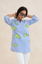 Lime Drift Blue Striped Shirt