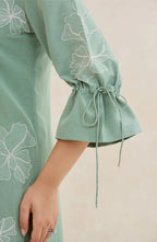 Mint Blossom Embroidered Co-Ord Set