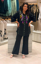 Black Sequin Embroidered Co-ord Set