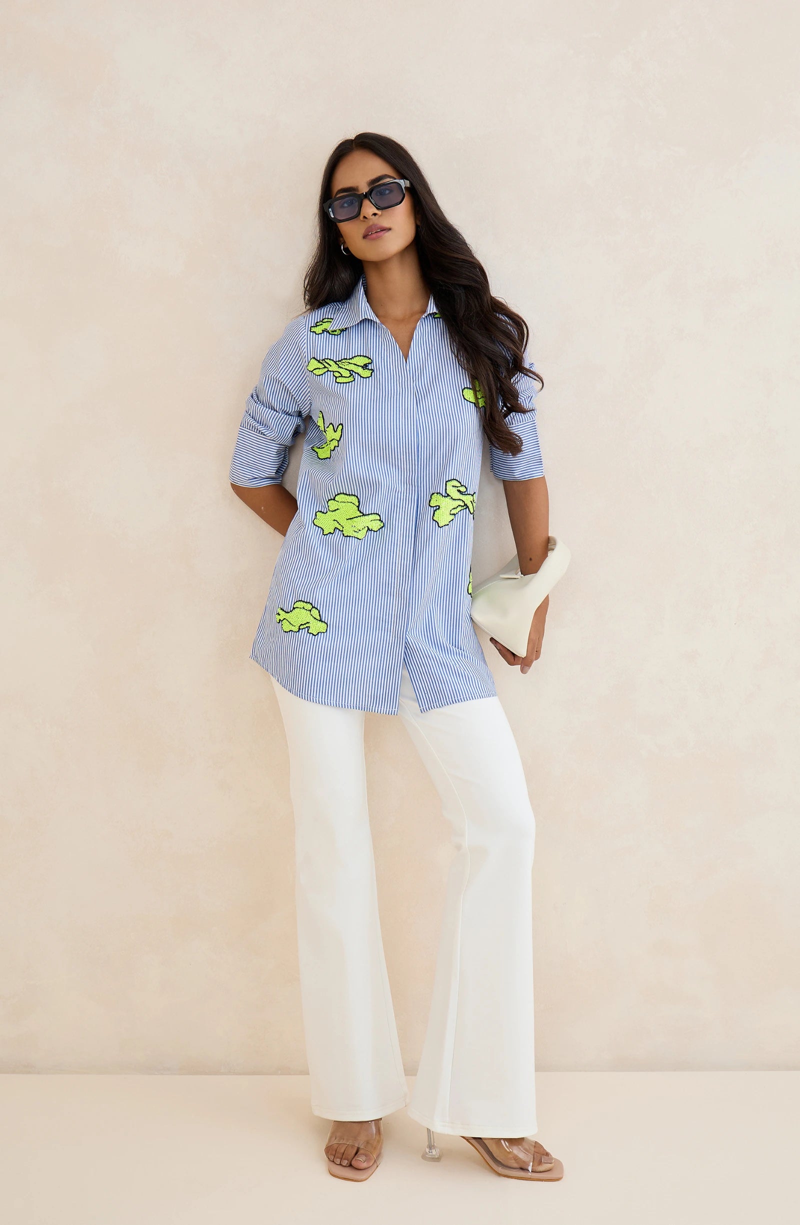 Lime Drift Blue Striped Shirt