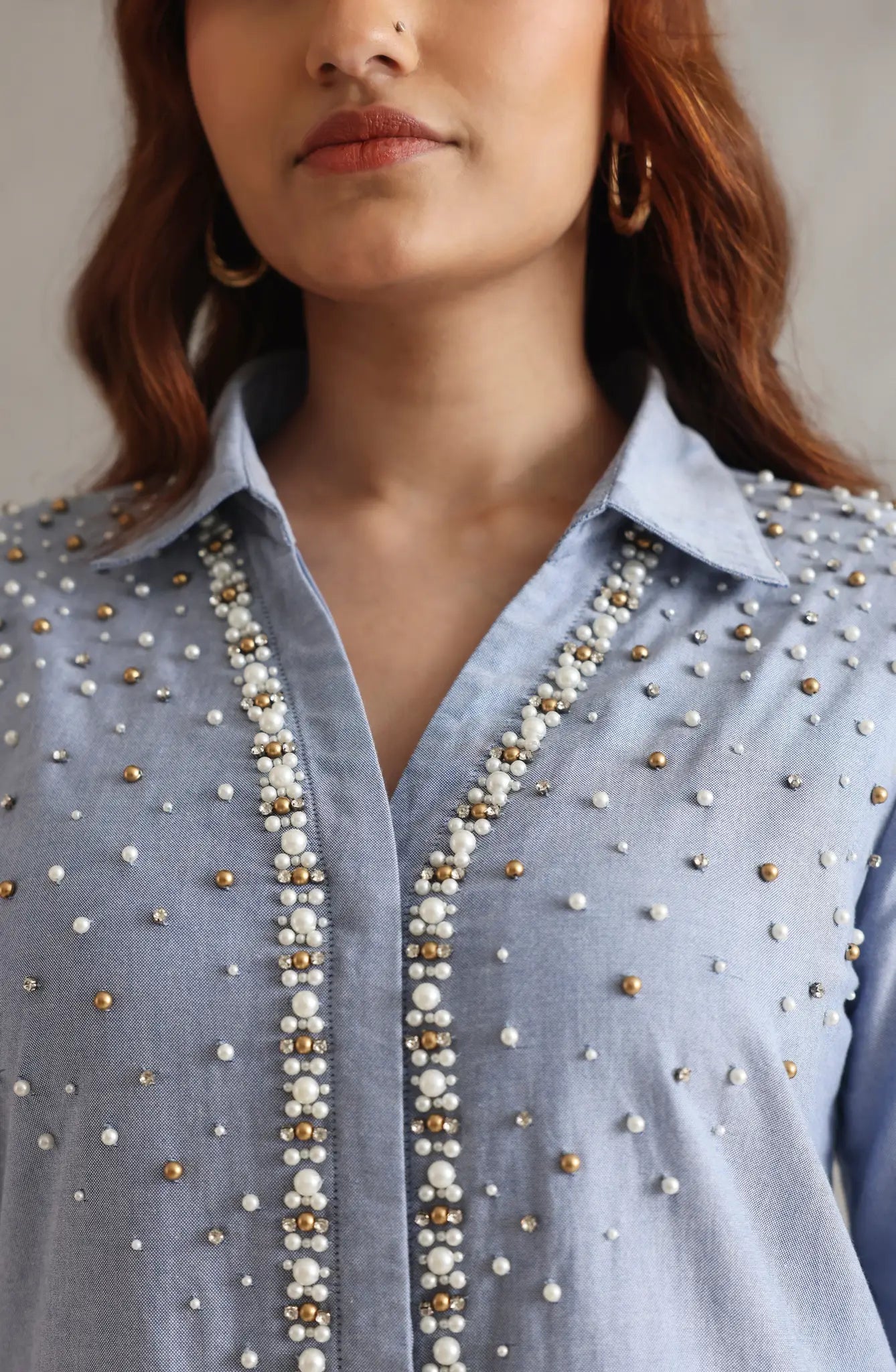 Pearl Cotton Denim Co-ord set