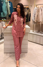Dusty Pink Embroidered Co-Ord Set