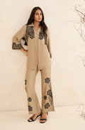 Beige Floral Heritage Co-Ord Set