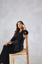 Chic Black Embellished Shirt