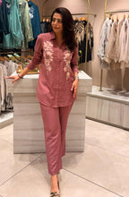 Dusty Pink Embroidered Co-Ord Set