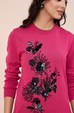 Hot Pink Relaxed Fit Woollen Sweater