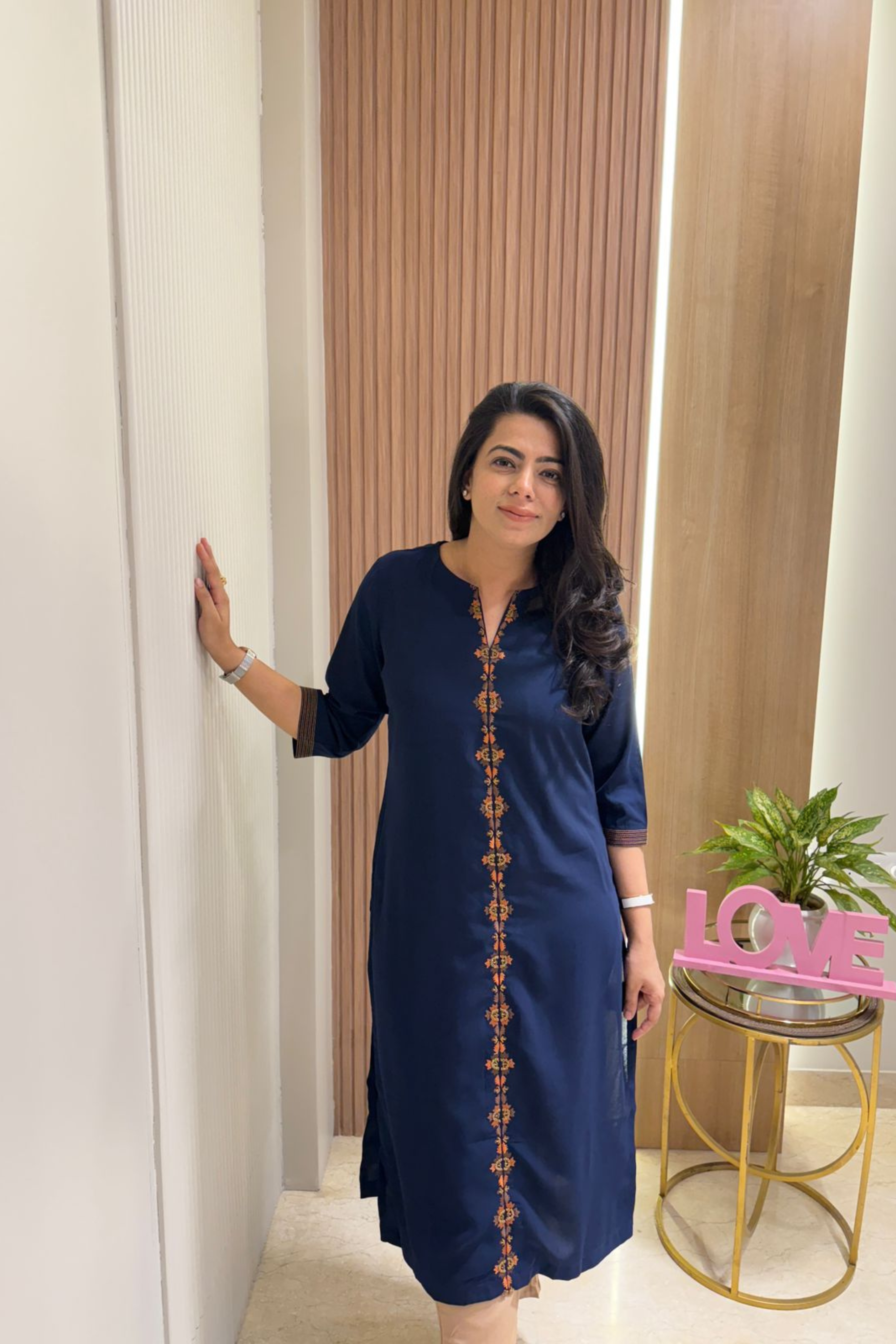 Elegant Midnight Blue Kurta