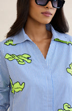 Lime Drift Blue Striped Shirt