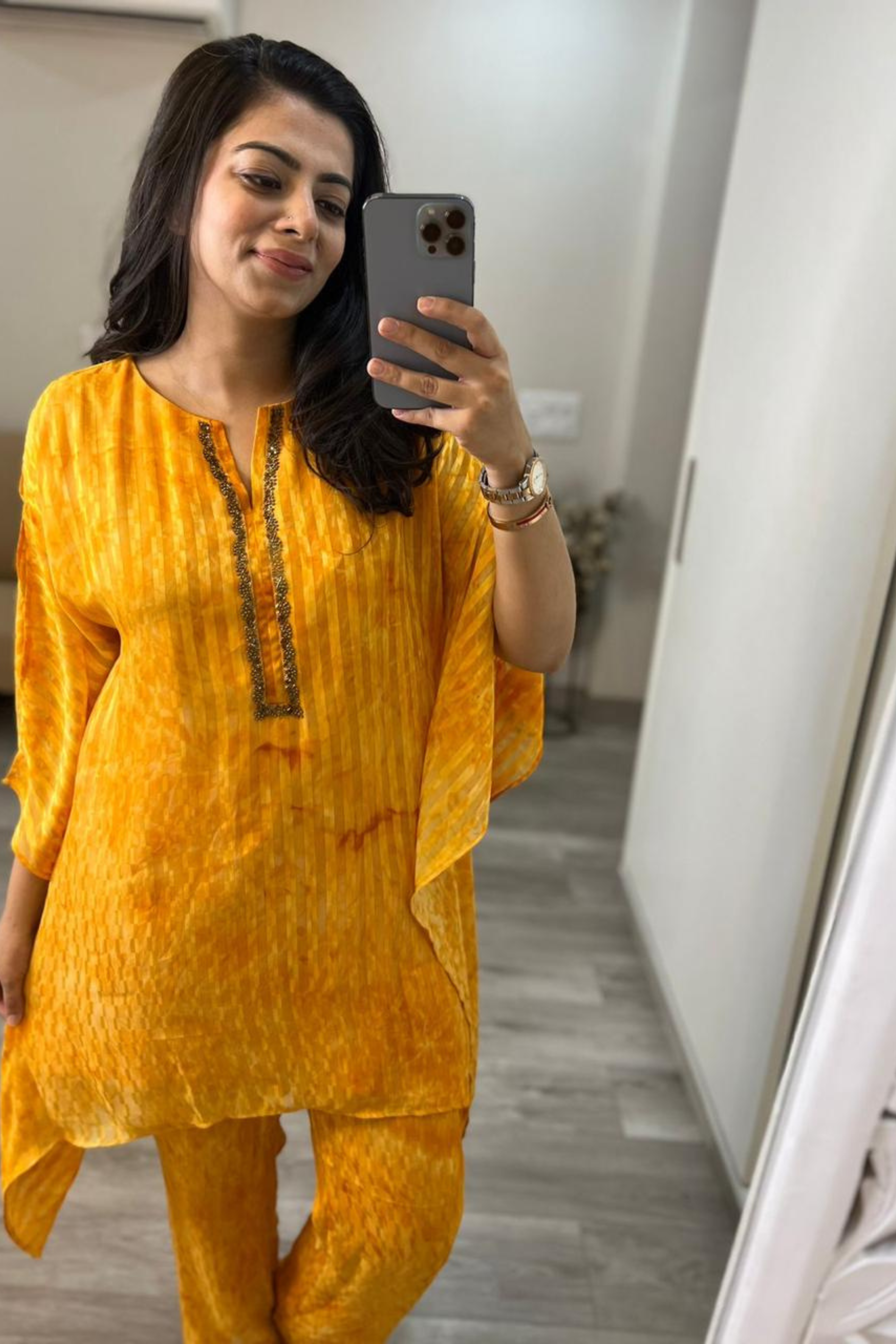 Yellow Kaftan Set