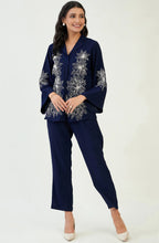 Navy Blue Dori Co-ord Set