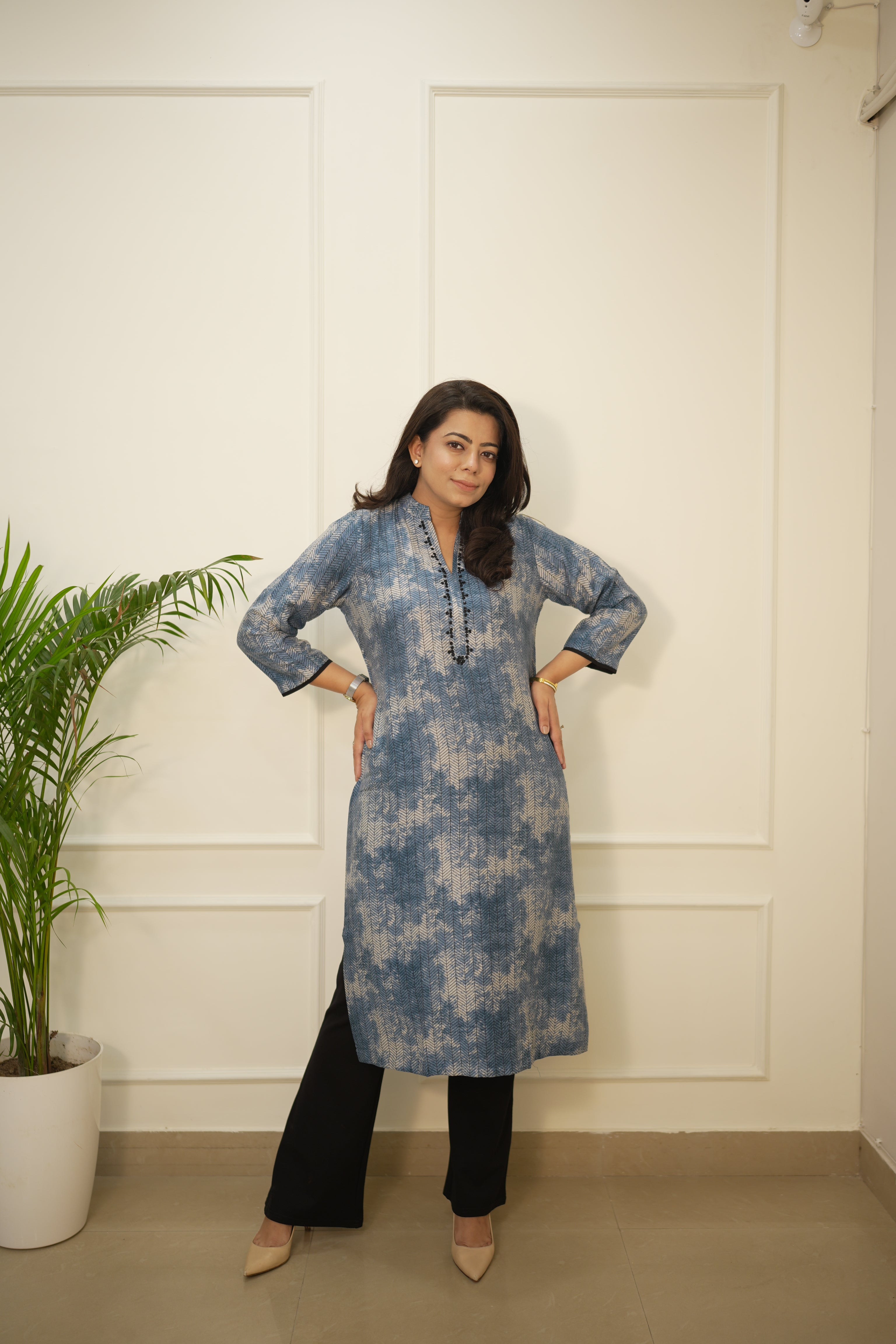 Blue Printed Kurta