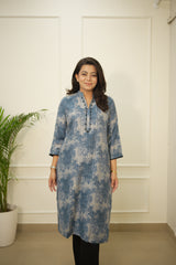 Blue Printed Kurta