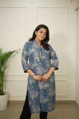 Blue Printed Kurta