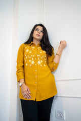 Mustard Embroidered Shirt