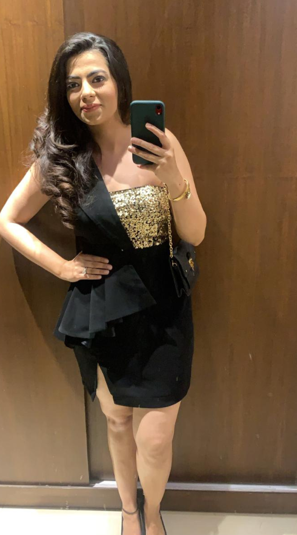 Black Golden Embellished Dress