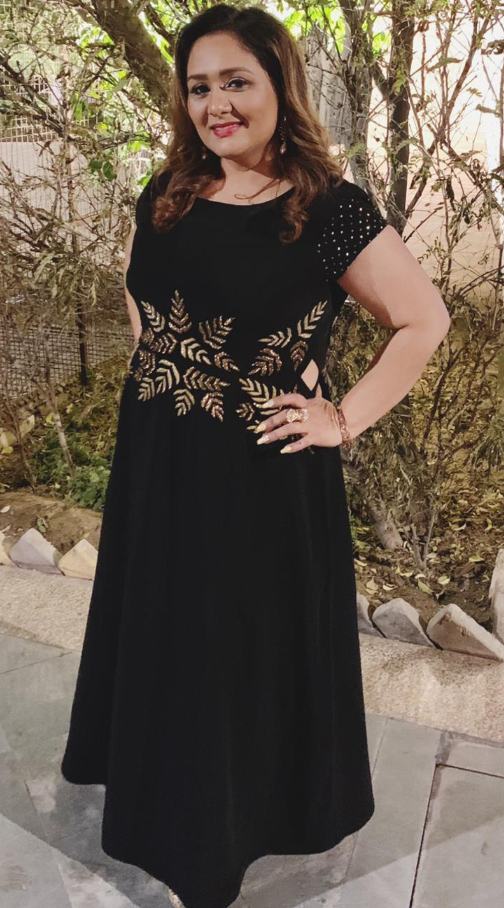 Black Golden Embellished Dress