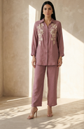 Dusty Pink Embroidered Co-Ord Set