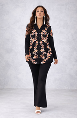 Black Embroidered Shirt