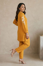 Mustard Yellow Embroidered Co-Ord Set