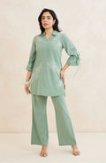 Mint Blossom Embroidered Co-Ord Set