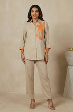 Classic Beige & Orange Fusion Co-Ord Set