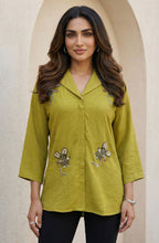 Mustard Embellished Shirt