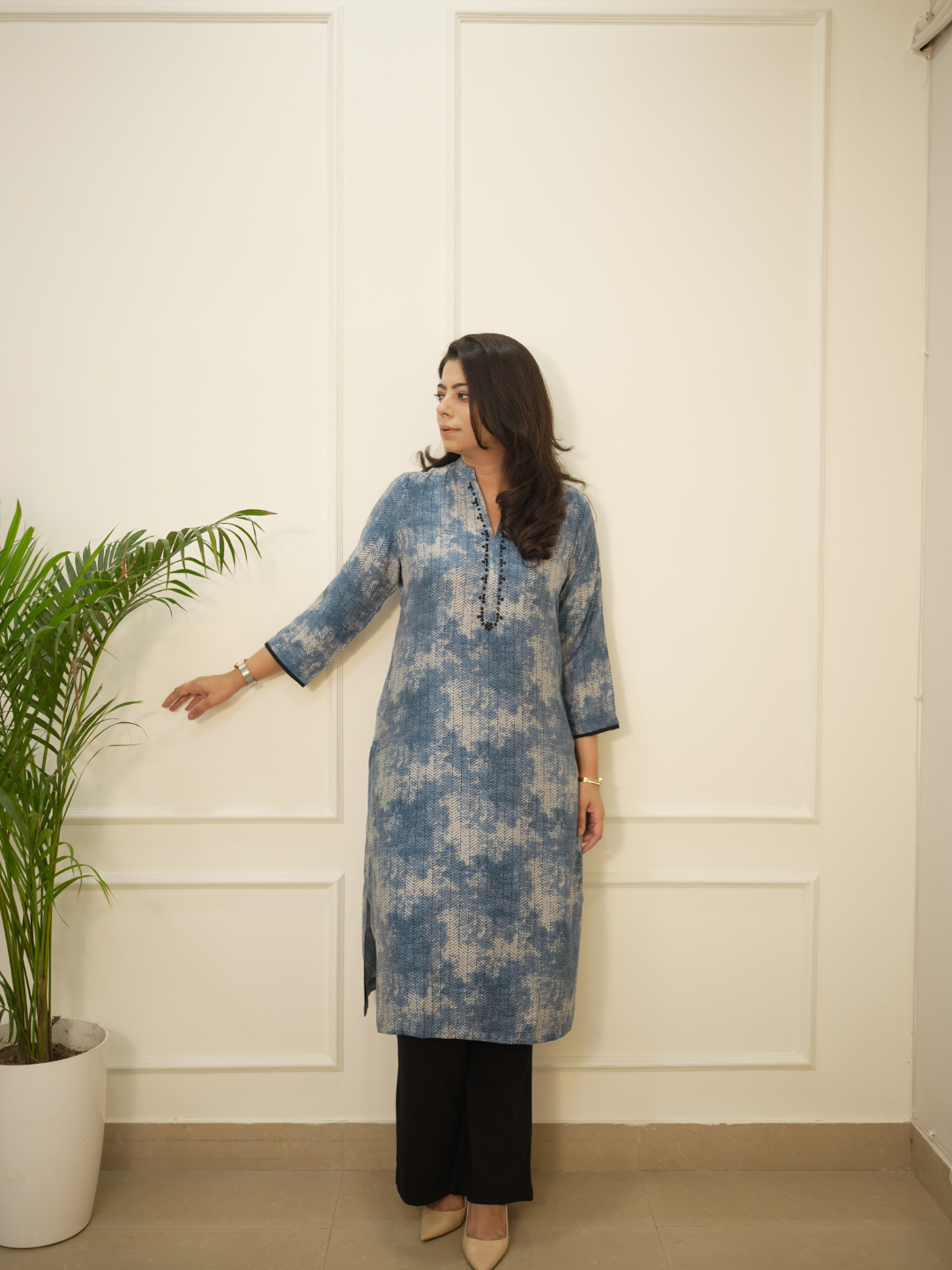 Blue Printed Kurta