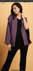 Purple Embellished Cape