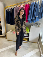 Black Embroidered Blazer