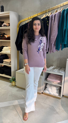 Lilac Embellished Sweater